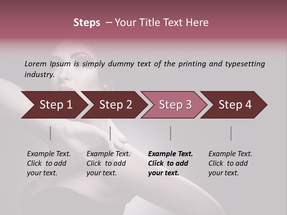 A Woman In A Black Dress With A Black Hat On Her Head PowerPoint Template