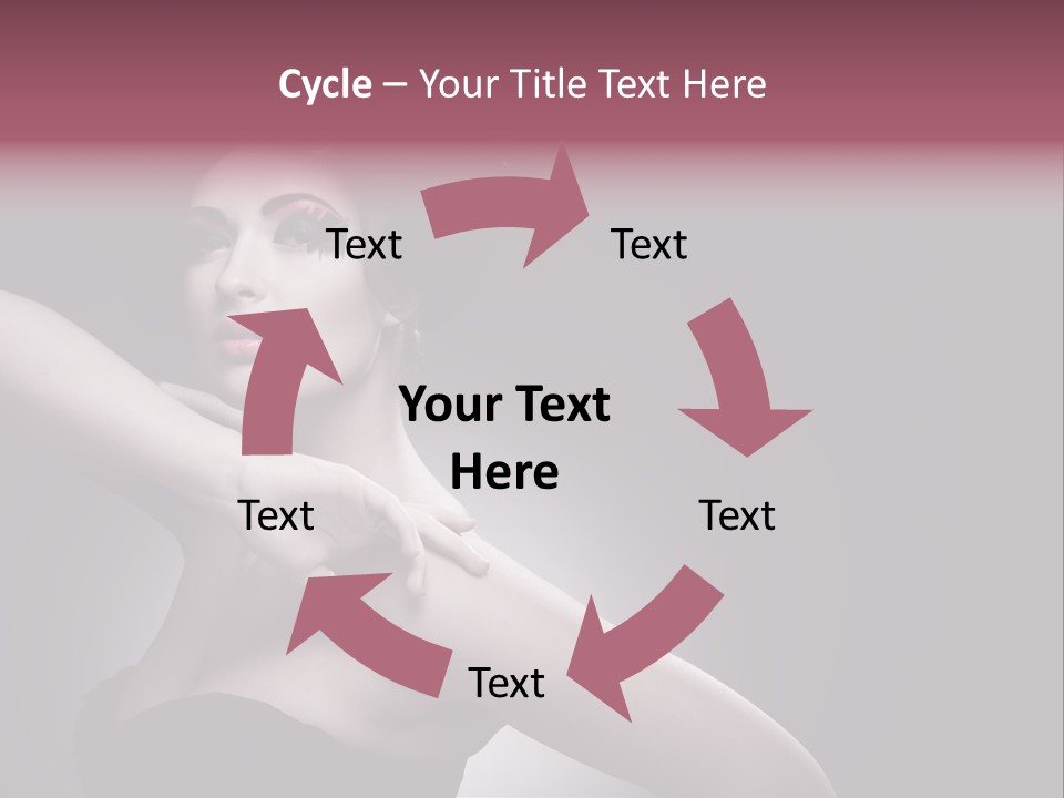 A Woman In A Black Dress With A Black Hat On Her Head PowerPoint Template