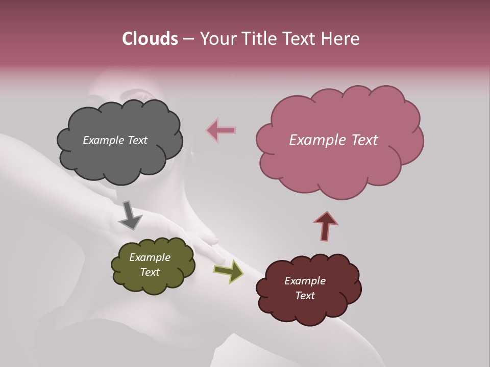 A Woman In A Black Dress With A Black Hat On Her Head PowerPoint Template