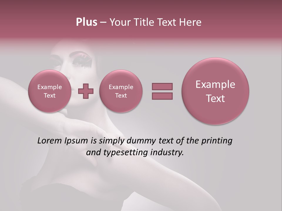 A Woman In A Black Dress With A Black Hat On Her Head PowerPoint Template