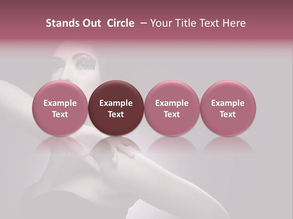 A Woman In A Black Dress With A Black Hat On Her Head PowerPoint Template