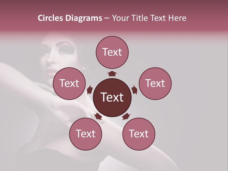 A Woman In A Black Dress With A Black Hat On Her Head PowerPoint Template