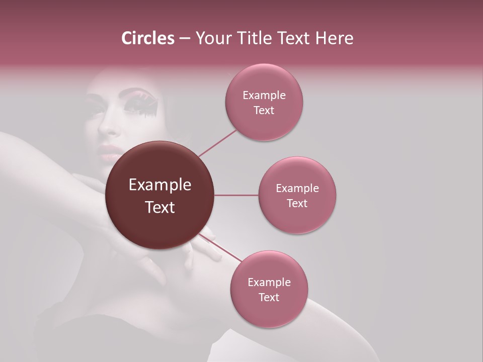 A Woman In A Black Dress With A Black Hat On Her Head PowerPoint Template