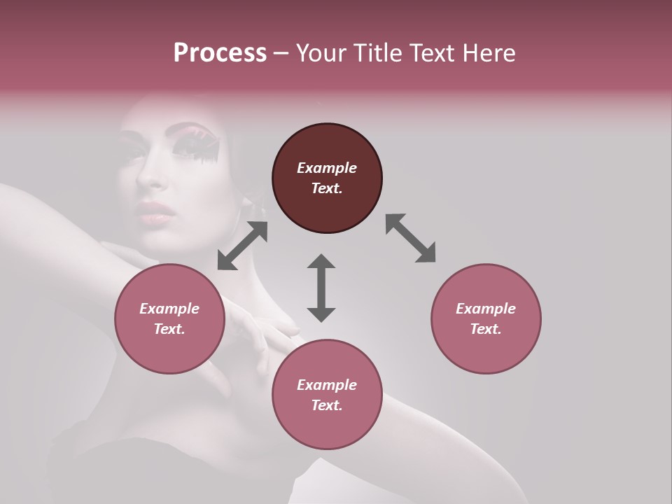 A Woman In A Black Dress With A Black Hat On Her Head PowerPoint Template