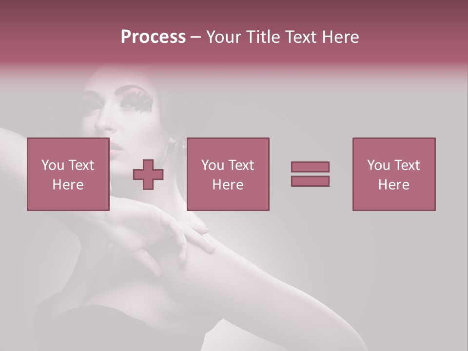 A Woman In A Black Dress With A Black Hat On Her Head PowerPoint Template