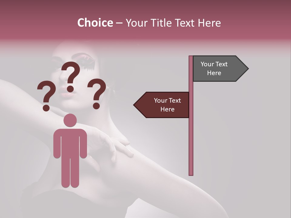 A Woman In A Black Dress With A Black Hat On Her Head PowerPoint Template