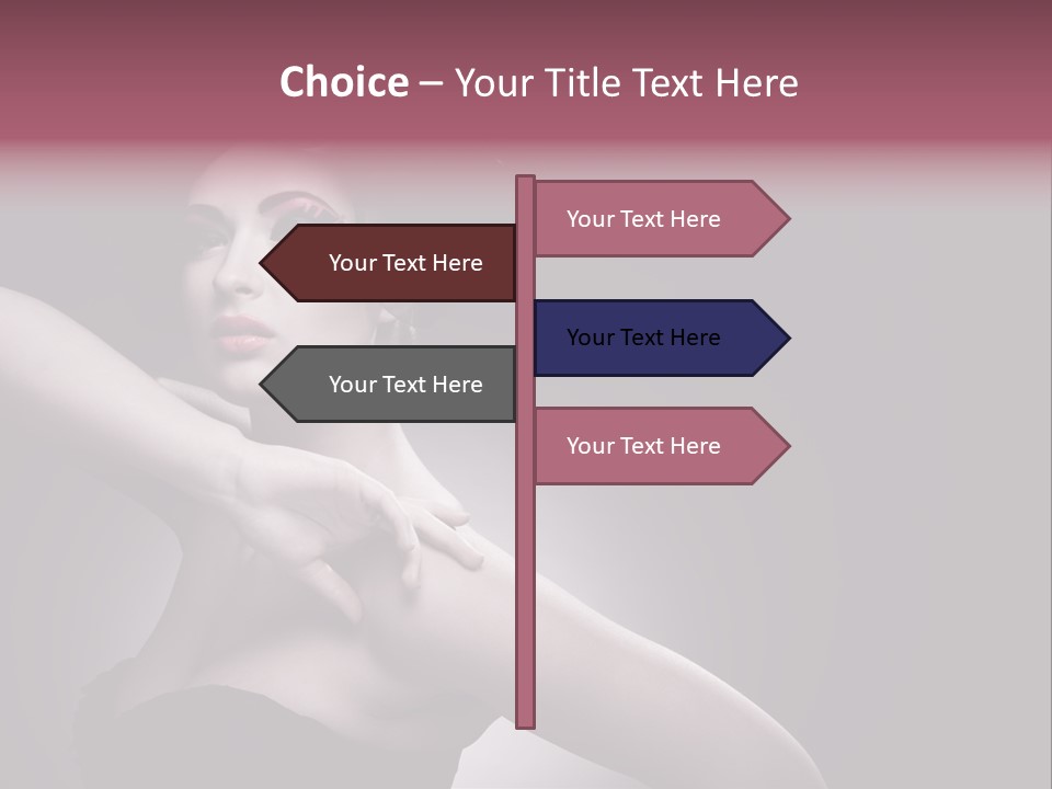 A Woman In A Black Dress With A Black Hat On Her Head PowerPoint Template