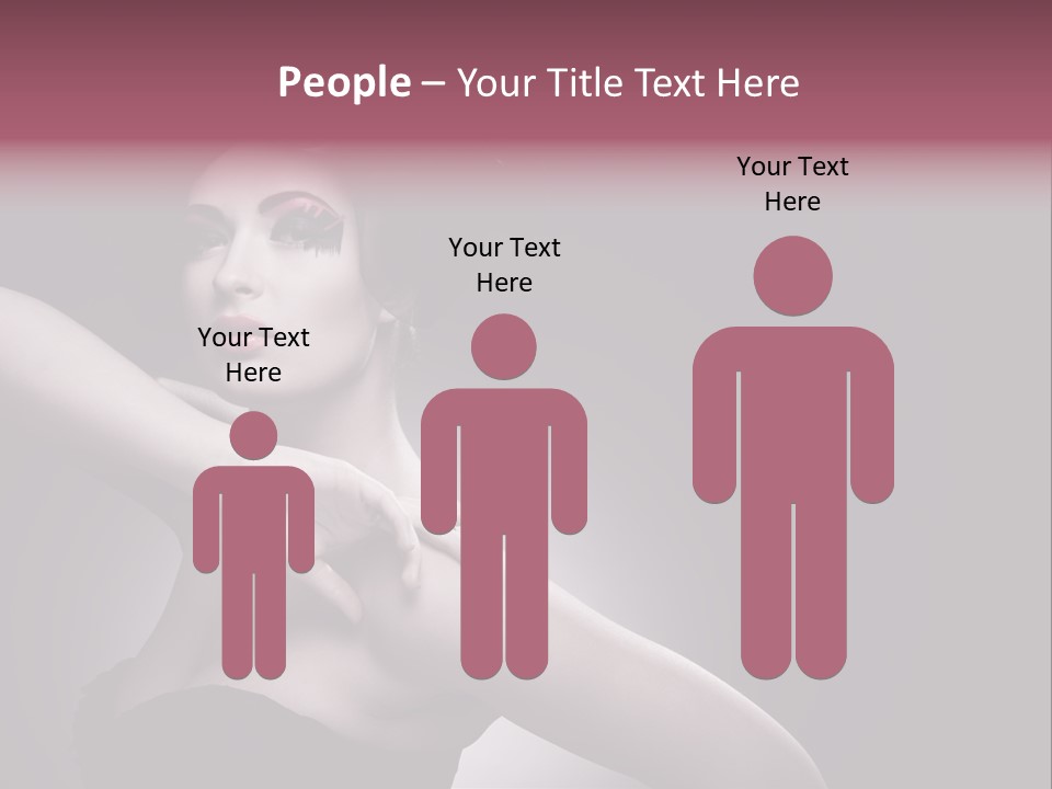 A Woman In A Black Dress With A Black Hat On Her Head PowerPoint Template