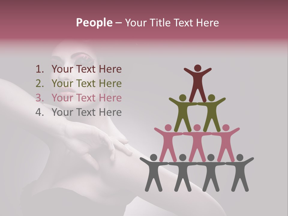 A Woman In A Black Dress With A Black Hat On Her Head PowerPoint Template