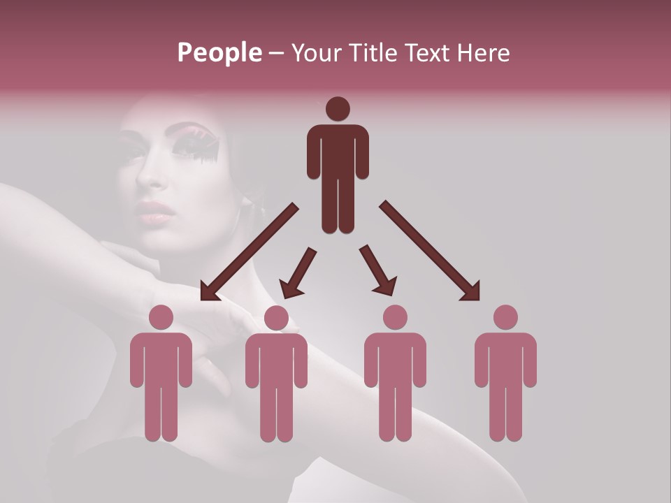 A Woman In A Black Dress With A Black Hat On Her Head PowerPoint Template