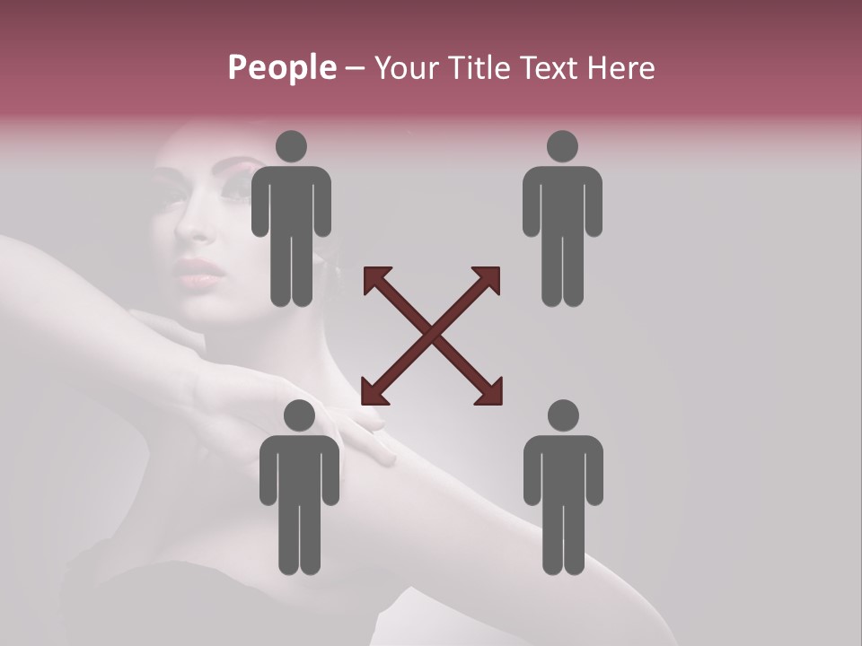 A Woman In A Black Dress With A Black Hat On Her Head PowerPoint Template