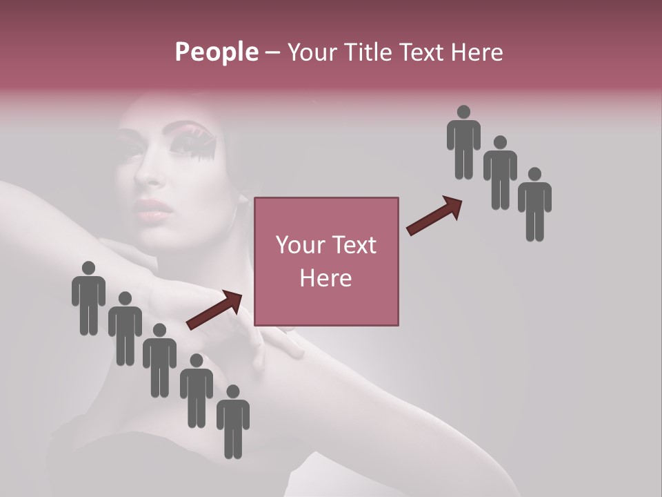 A Woman In A Black Dress With A Black Hat On Her Head PowerPoint Template