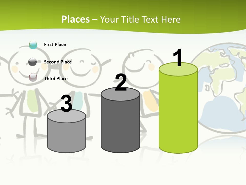 A Group Of People Holding Hands With The Earth In The Background PowerPoint Template