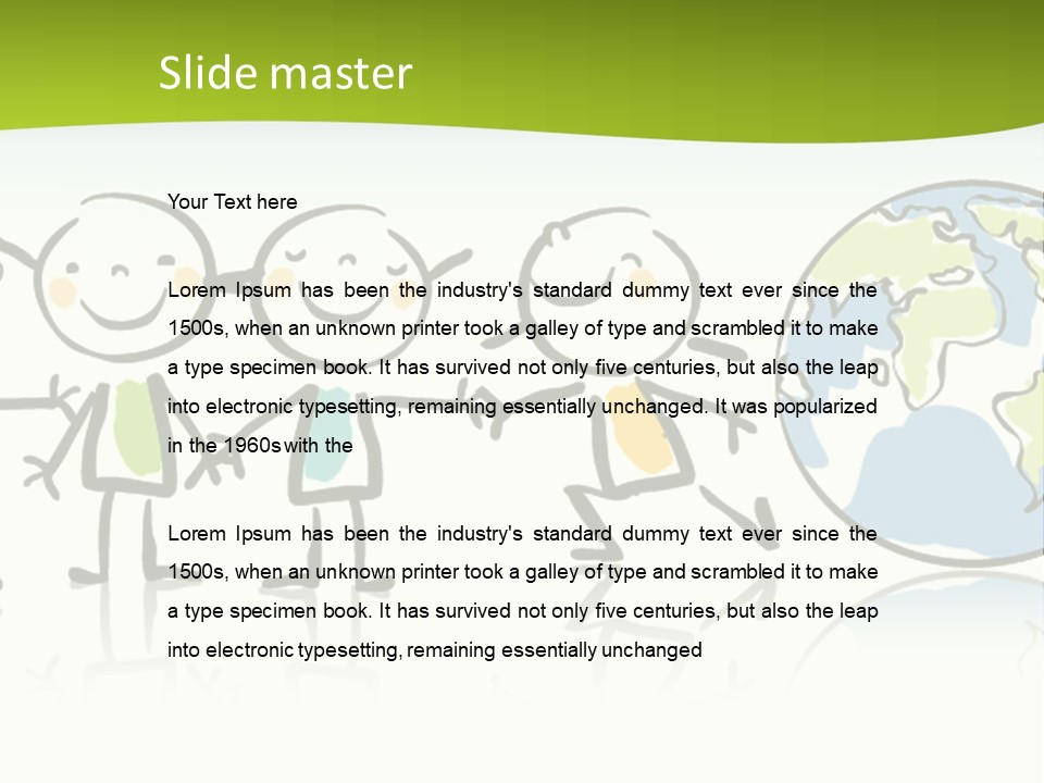 A Group Of People Holding Hands With The Earth In The Background PowerPoint Template