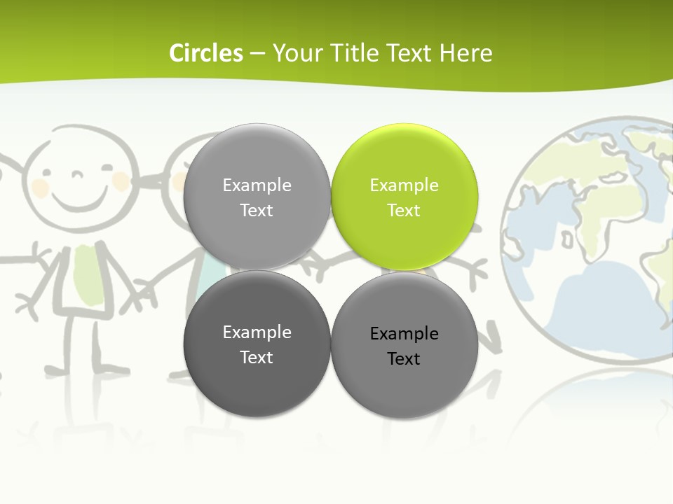 A Group Of People Holding Hands With The Earth In The Background PowerPoint Template