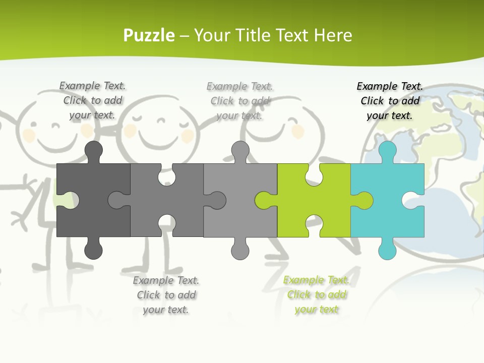 A Group Of People Holding Hands With The Earth In The Background PowerPoint Template