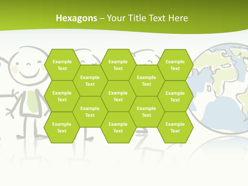 A Group Of People Holding Hands With The Earth In The Background PowerPoint Template