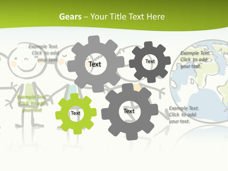 A Group Of People Holding Hands With The Earth In The Background PowerPoint Template