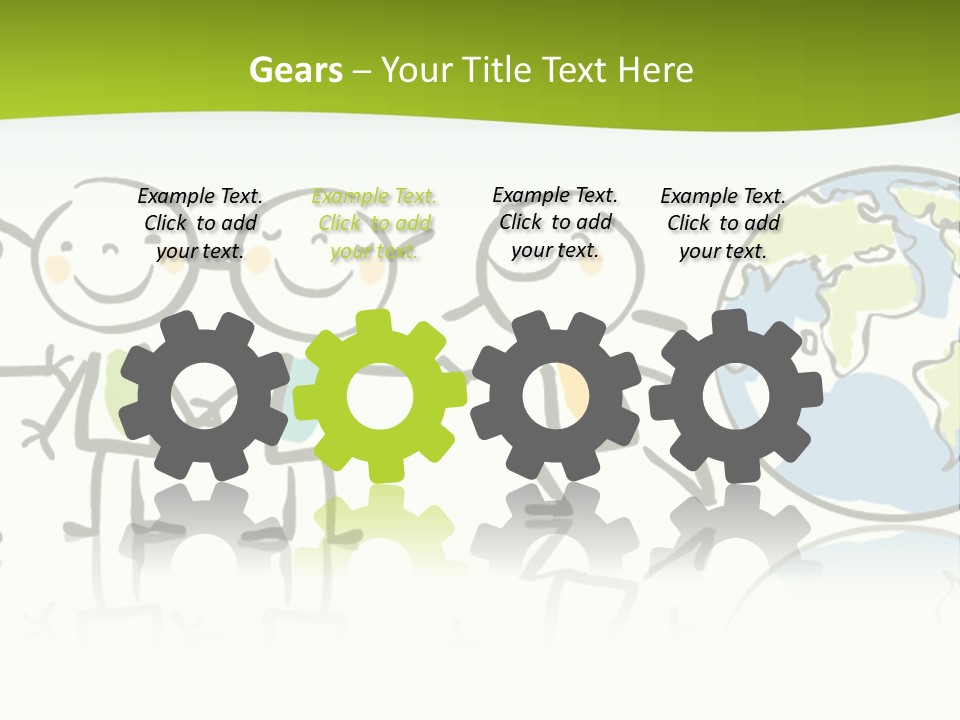 A Group Of People Holding Hands With The Earth In The Background PowerPoint Template