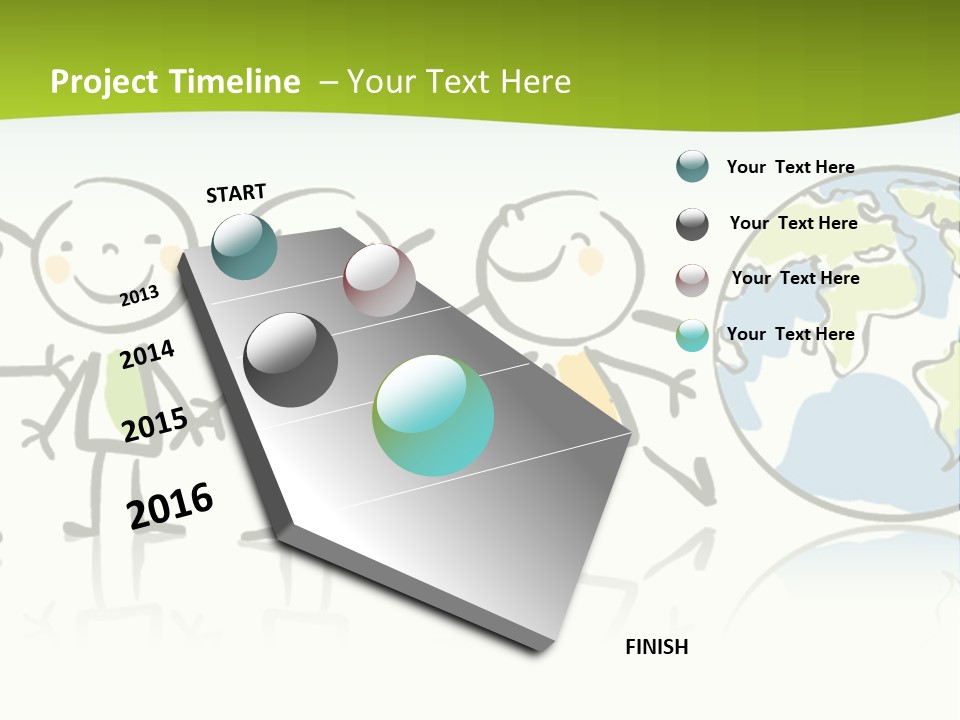 A Group Of People Holding Hands With The Earth In The Background PowerPoint Template