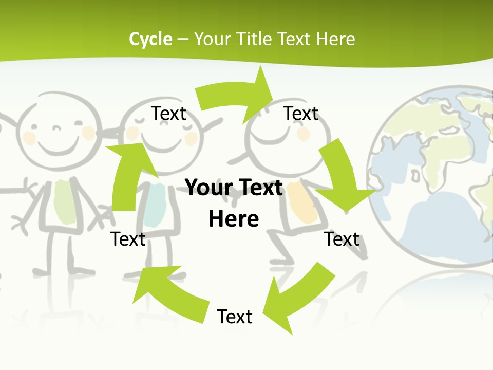 A Group Of People Holding Hands With The Earth In The Background PowerPoint Template