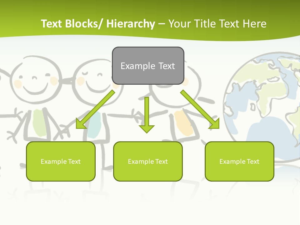 A Group Of People Holding Hands With The Earth In The Background PowerPoint Template