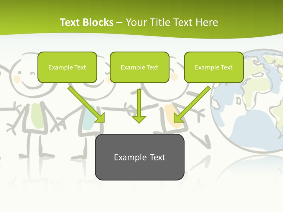 A Group Of People Holding Hands With The Earth In The Background PowerPoint Template