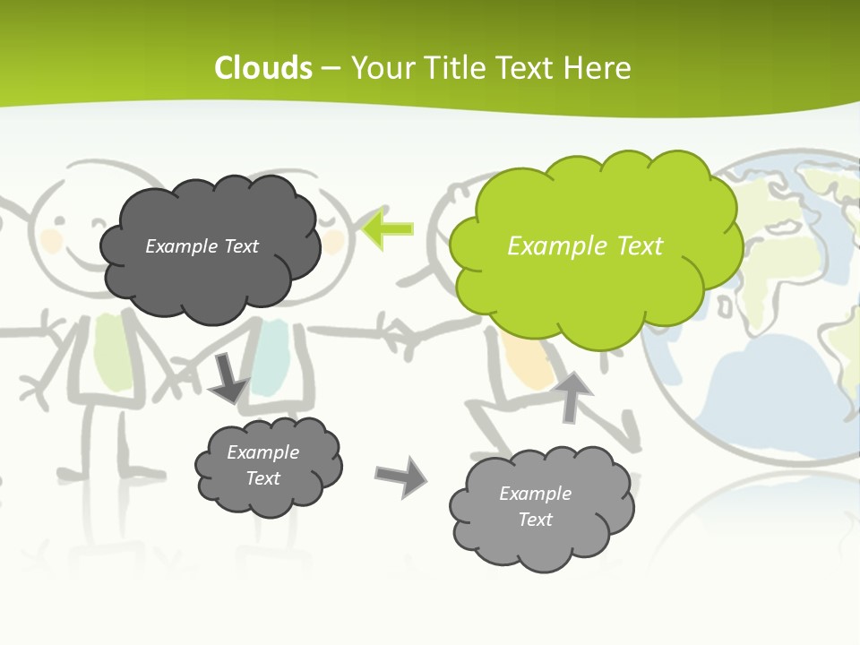 A Group Of People Holding Hands With The Earth In The Background PowerPoint Template