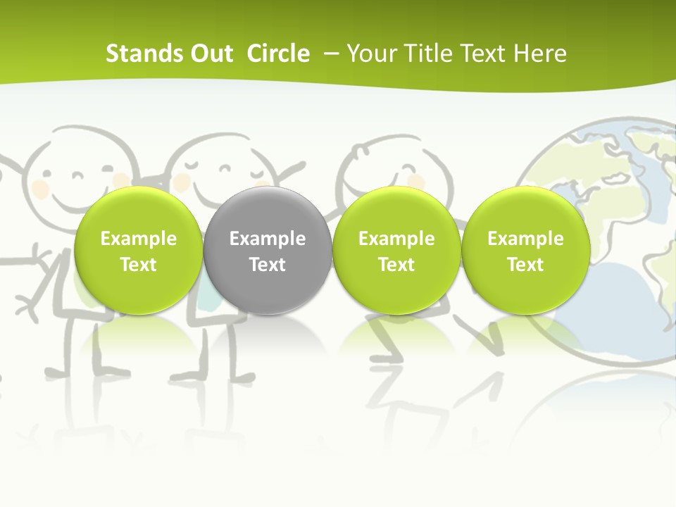 A Group Of People Holding Hands With The Earth In The Background PowerPoint Template