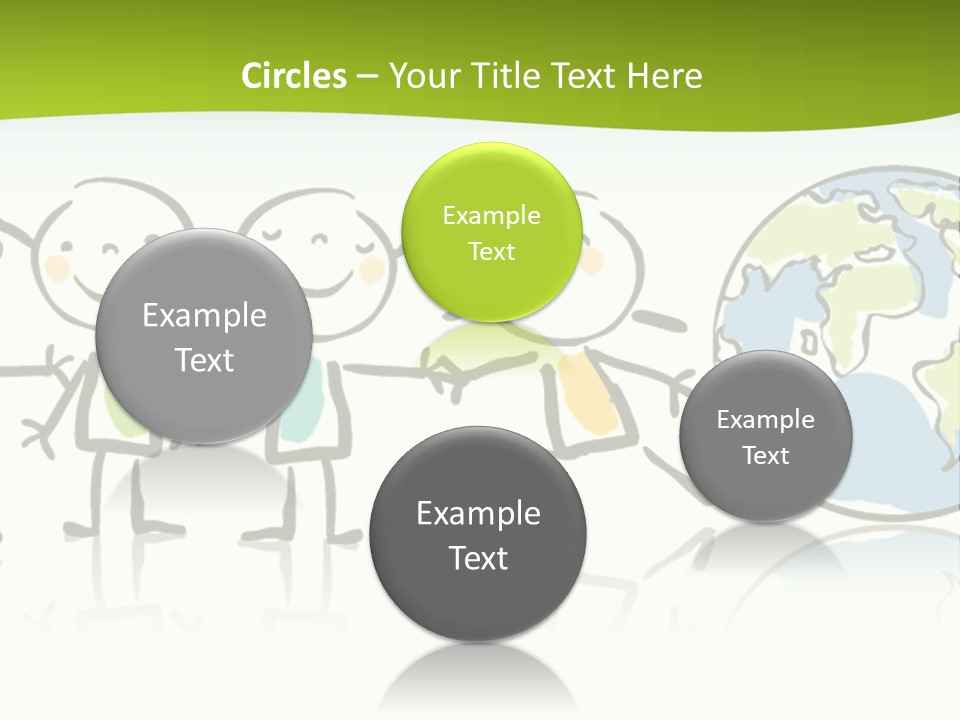 A Group Of People Holding Hands With The Earth In The Background PowerPoint Template