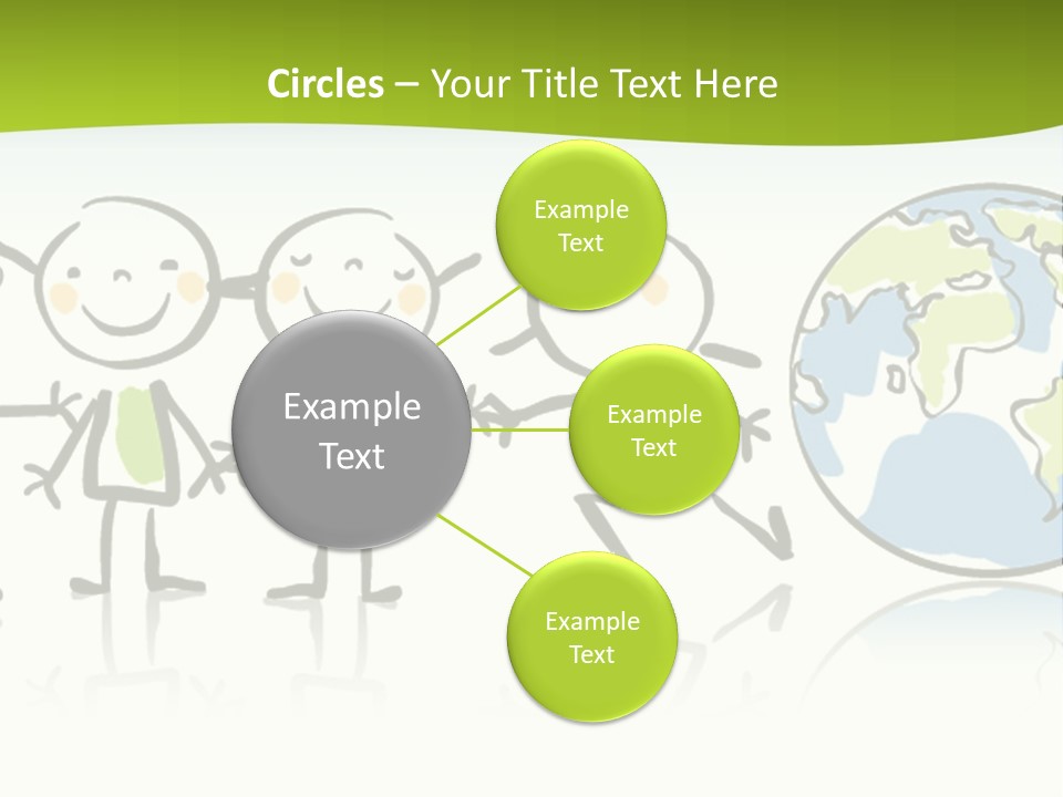 A Group Of People Holding Hands With The Earth In The Background PowerPoint Template