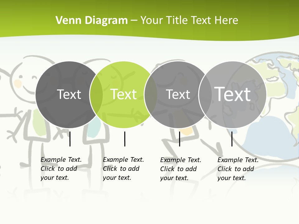 A Group Of People Holding Hands With The Earth In The Background PowerPoint Template