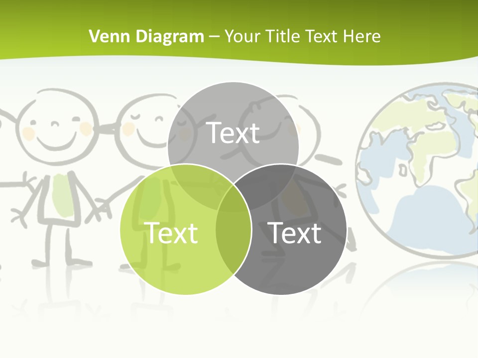 A Group Of People Holding Hands With The Earth In The Background PowerPoint Template