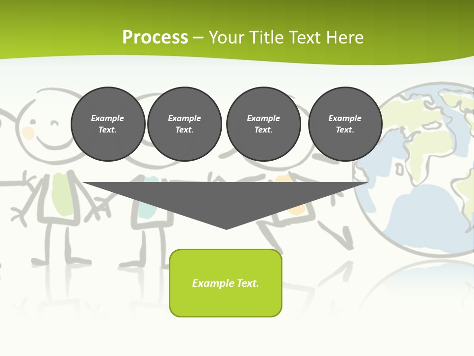 A Group Of People Holding Hands With The Earth In The Background PowerPoint Template