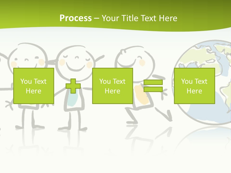 A Group Of People Holding Hands With The Earth In The Background PowerPoint Template