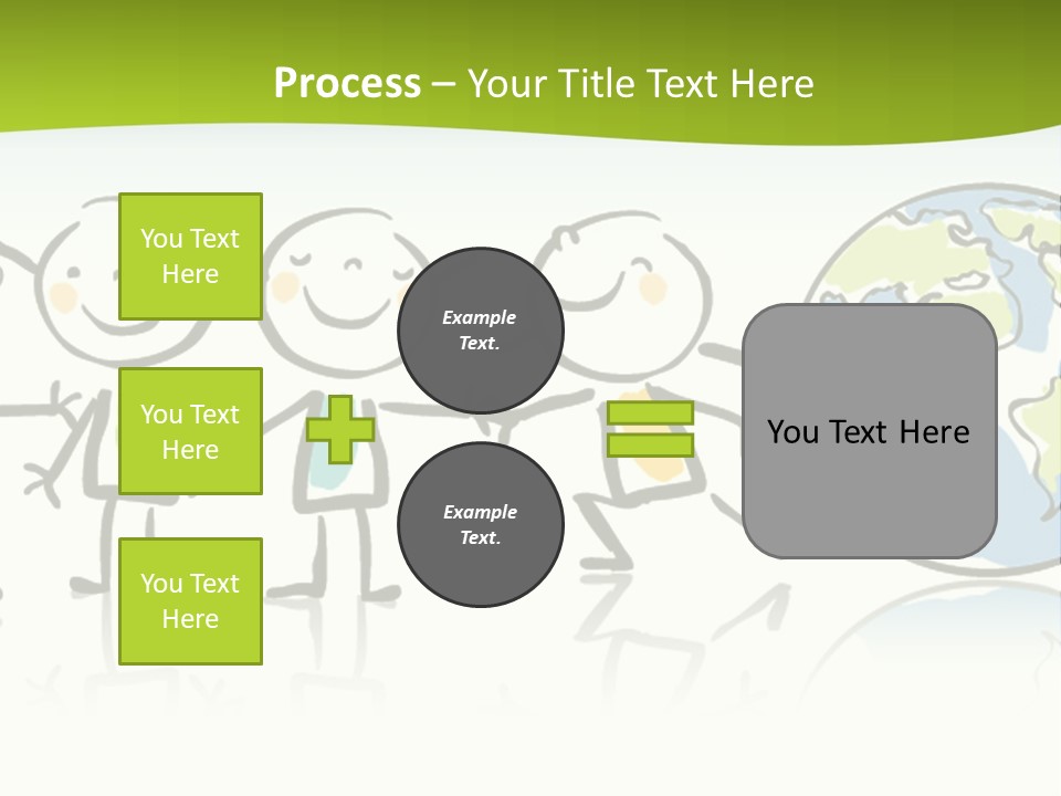 A Group Of People Holding Hands With The Earth In The Background PowerPoint Template