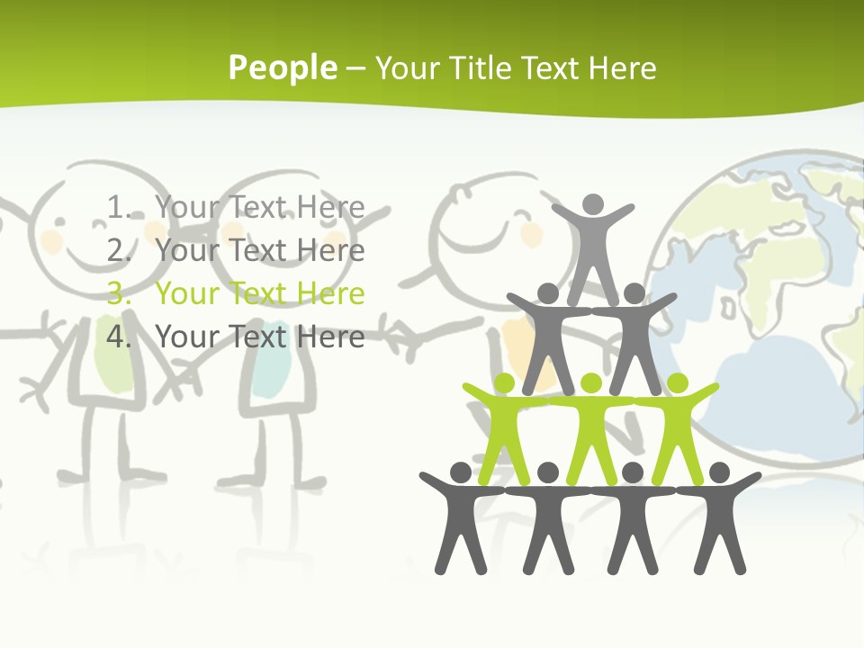 A Group Of People Holding Hands With The Earth In The Background PowerPoint Template