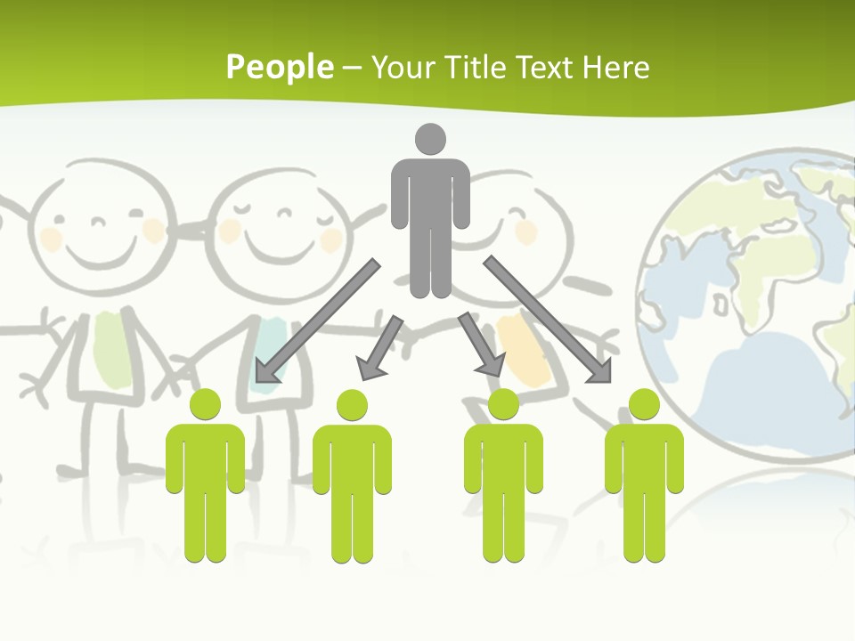 A Group Of People Holding Hands With The Earth In The Background PowerPoint Template