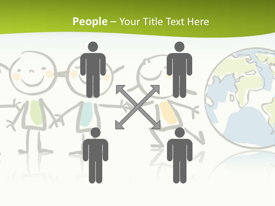 A Group Of People Holding Hands With The Earth In The Background PowerPoint Template