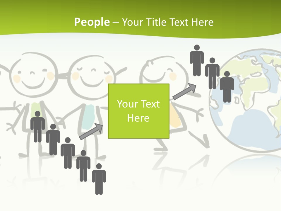 A Group Of People Holding Hands With The Earth In The Background PowerPoint Template