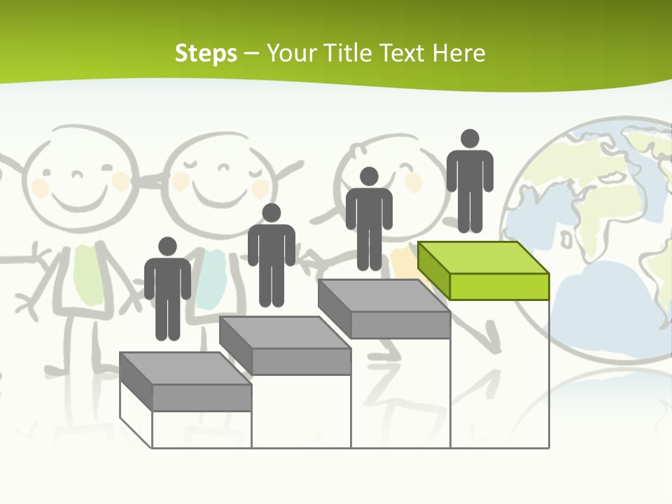 A Group Of People Holding Hands With The Earth In The Background PowerPoint Template