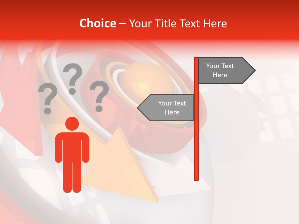 Arrows Sparse Symbol PowerPoint Template