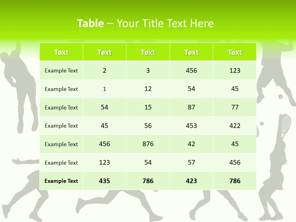 Wta Women Serve PowerPoint Template