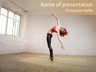 Stretching Young Passion PowerPoint Template