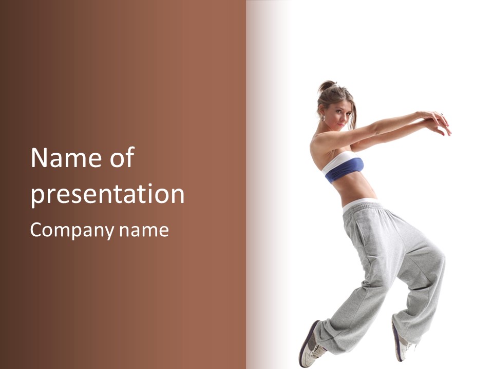 Cheerful Female Motion PowerPoint Template