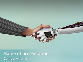 Cyborg Technology Friendship PowerPoint Template