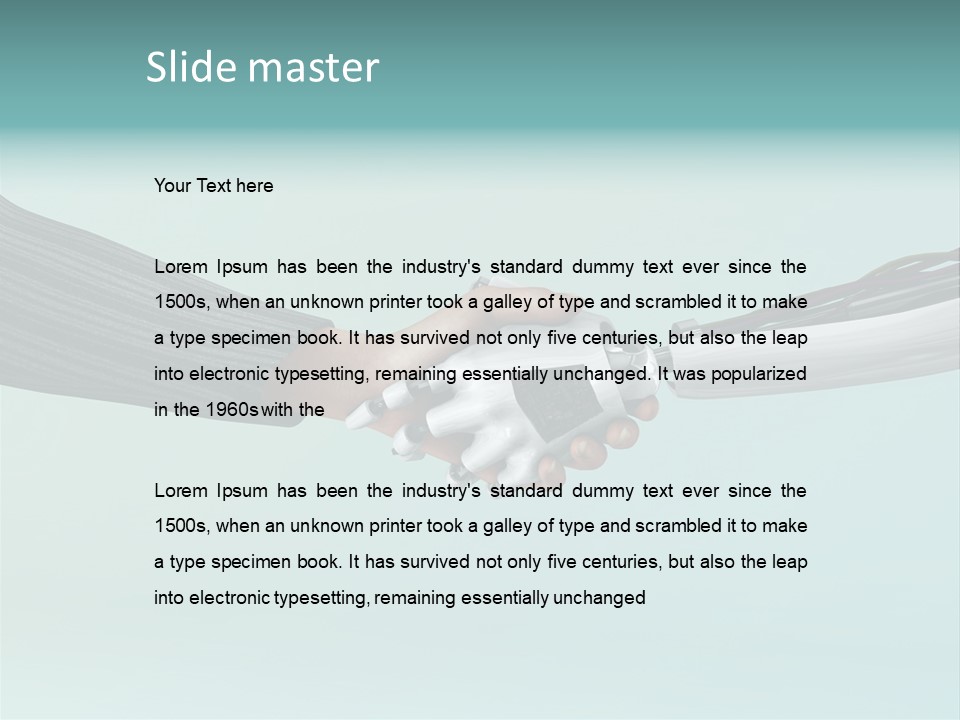 Cyborg Technology Friendship PowerPoint Template