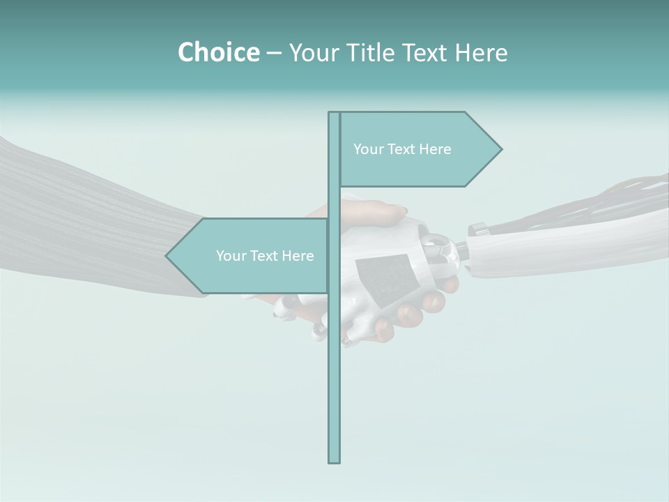 Cyborg Technology Friendship PowerPoint Template