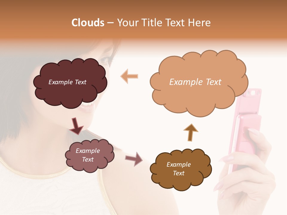 Sms Chatting Pink PowerPoint Template