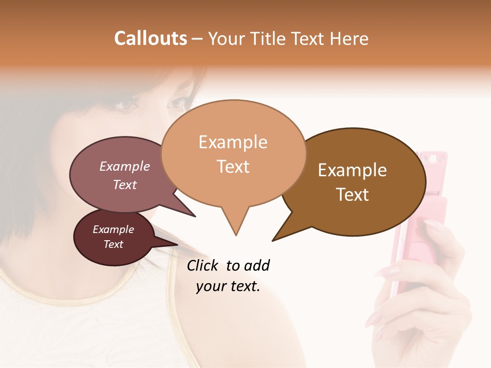 Sms Chatting Pink PowerPoint Template